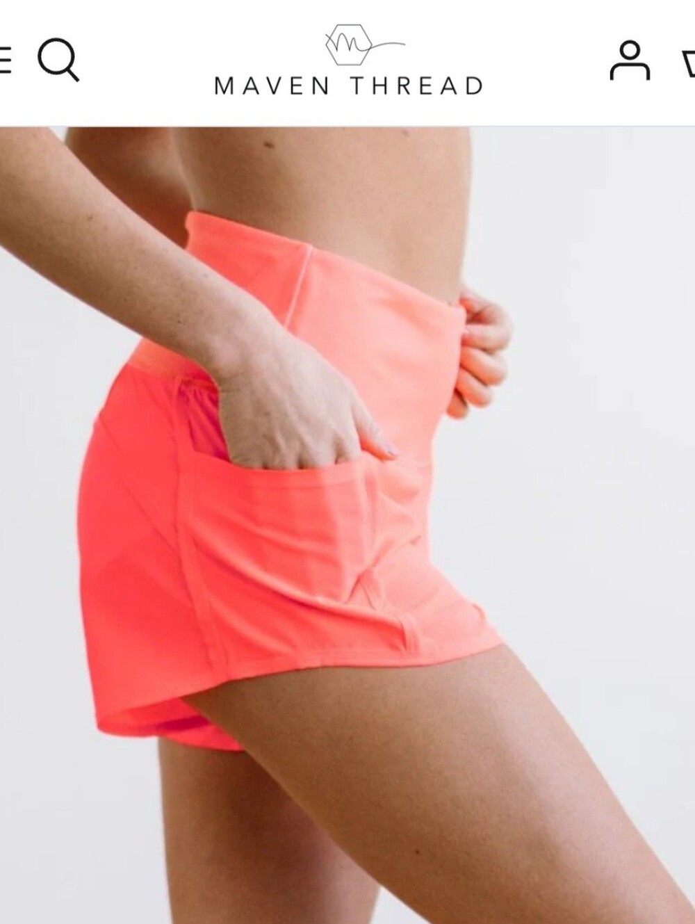 Maven Thread Running Shorts XL Neon Coral